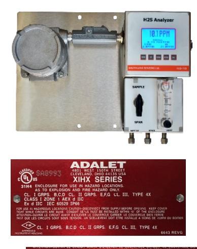 天然氣硫化氫分析儀H2S-725M，煤化工微量硫化氫分析儀，天然氣凈化0-20ppm硫化氫分析儀